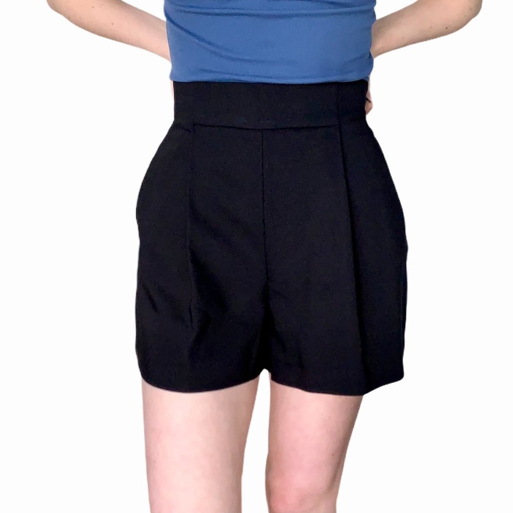 Zara Black High Waisted Shorts Small NWT
